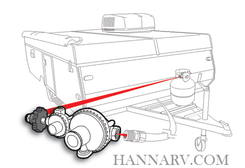 Camco Horizontal Two Stage Propane Regulator | 59332
